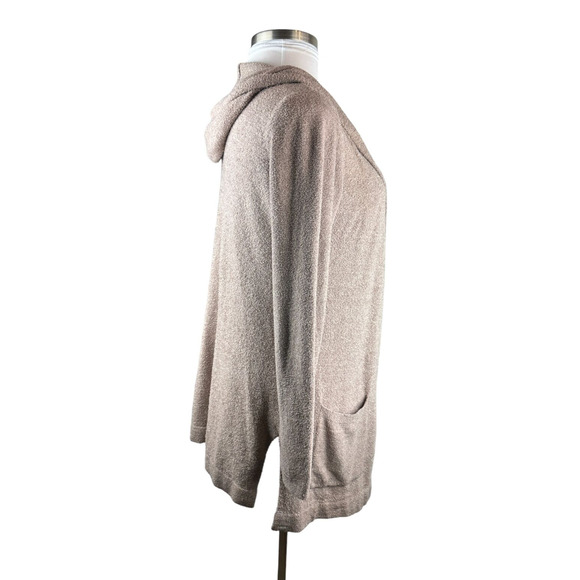 Barefoot Dreams Cozychic Lite Resort Cardi Hooded Long Cardigan Taupe 905 Medium - Picture 8 of 13